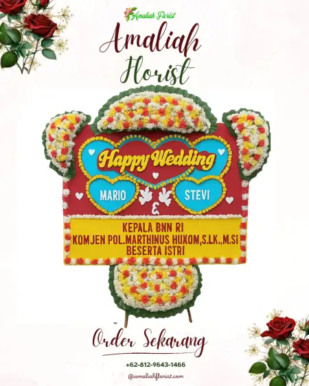 Papan Bunga Pernikahan Burujul Kulon